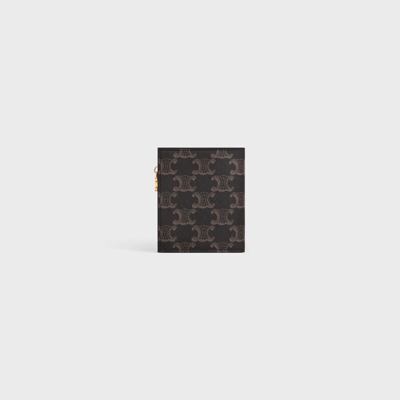 COMPACT WALLET TRIOMPHE CHARMS in Triomphe Canvas - TAN - GIFT FINDER - 1 | CELINE