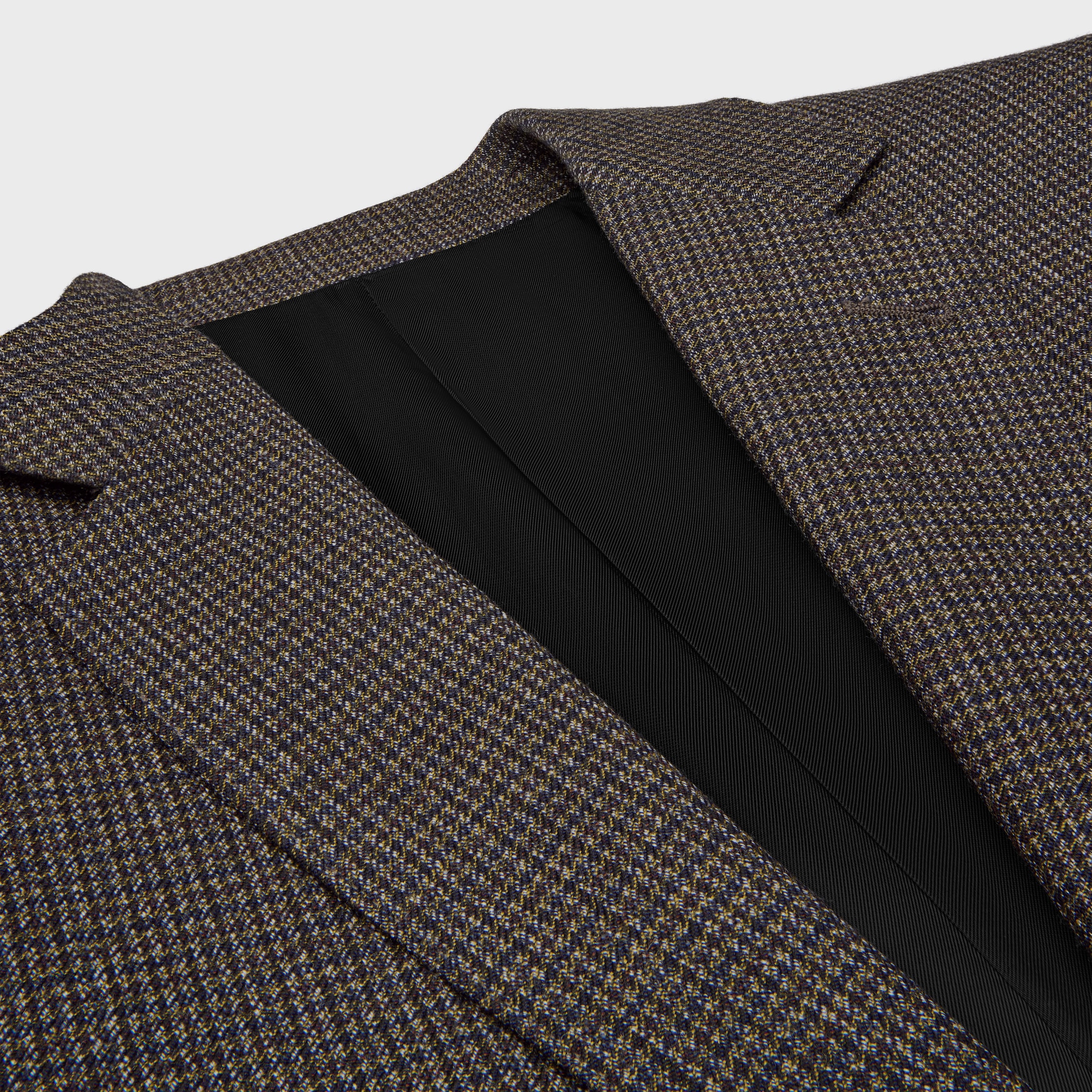 CELINE ウール100% 千鳥格子ジャケット 36 美品 セリーヌ セットアップスーツ スカート 千鳥柄 ウール100 フランス製