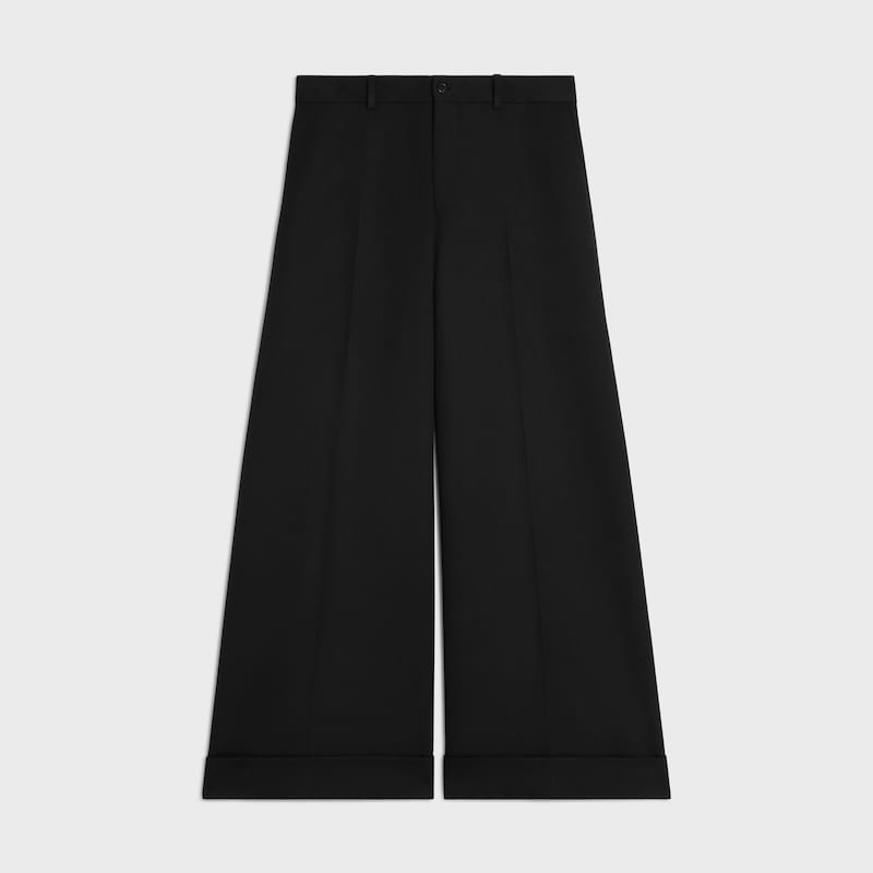 pantalon docks gabardine laine mohair - Noir -  - 1 | CELINE