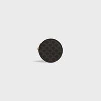 Coin Purse IN Triomphe Canvas - Black - TRIOMPHE CANVAS COLLECTION - 1 | CELINE