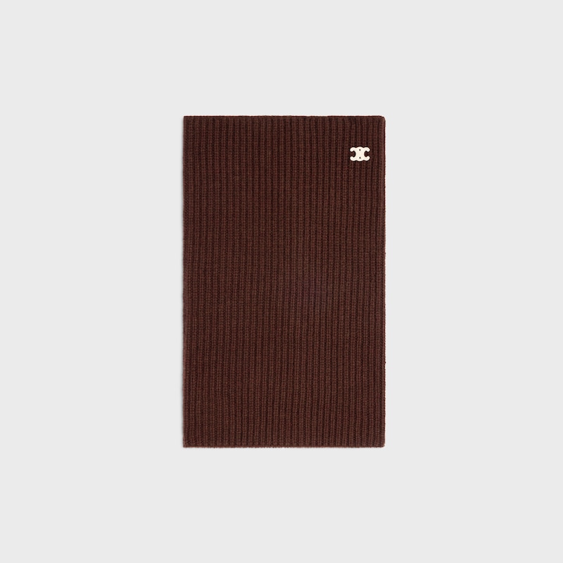 neckwarmer IN SEAMLESS CASHMERE - BROWN -  - 1 | CELINE