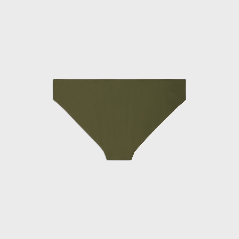 triomphe swimsuit bottom in matte jersey - ARMY GREEN -  - 1 | CELINE