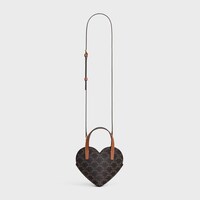 TEEN COEUR CELINE IN TRIOMPHE CANVAS AND CALFSKIN - TAN - NEW - 1 | CELINE