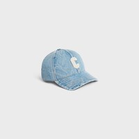 イニシャル ベースボールキャップ / デニム - ウェストサイドウォッシュ デストロイド -  - 1 | CELINE