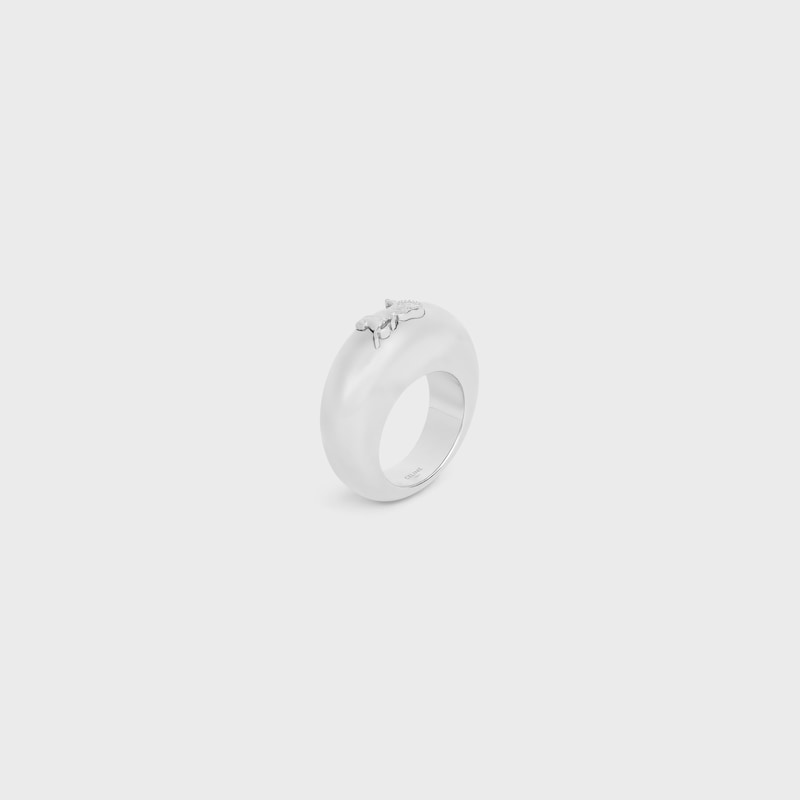 Celine Sulky Ring in Brass with Rhodium Finish - SILVER -  - 1 | CELINE
