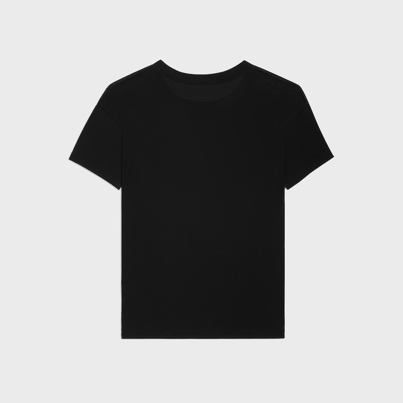 regular t-shirt IN FINE COTTON JERSEY - BLACK -  - 1 | CELINE