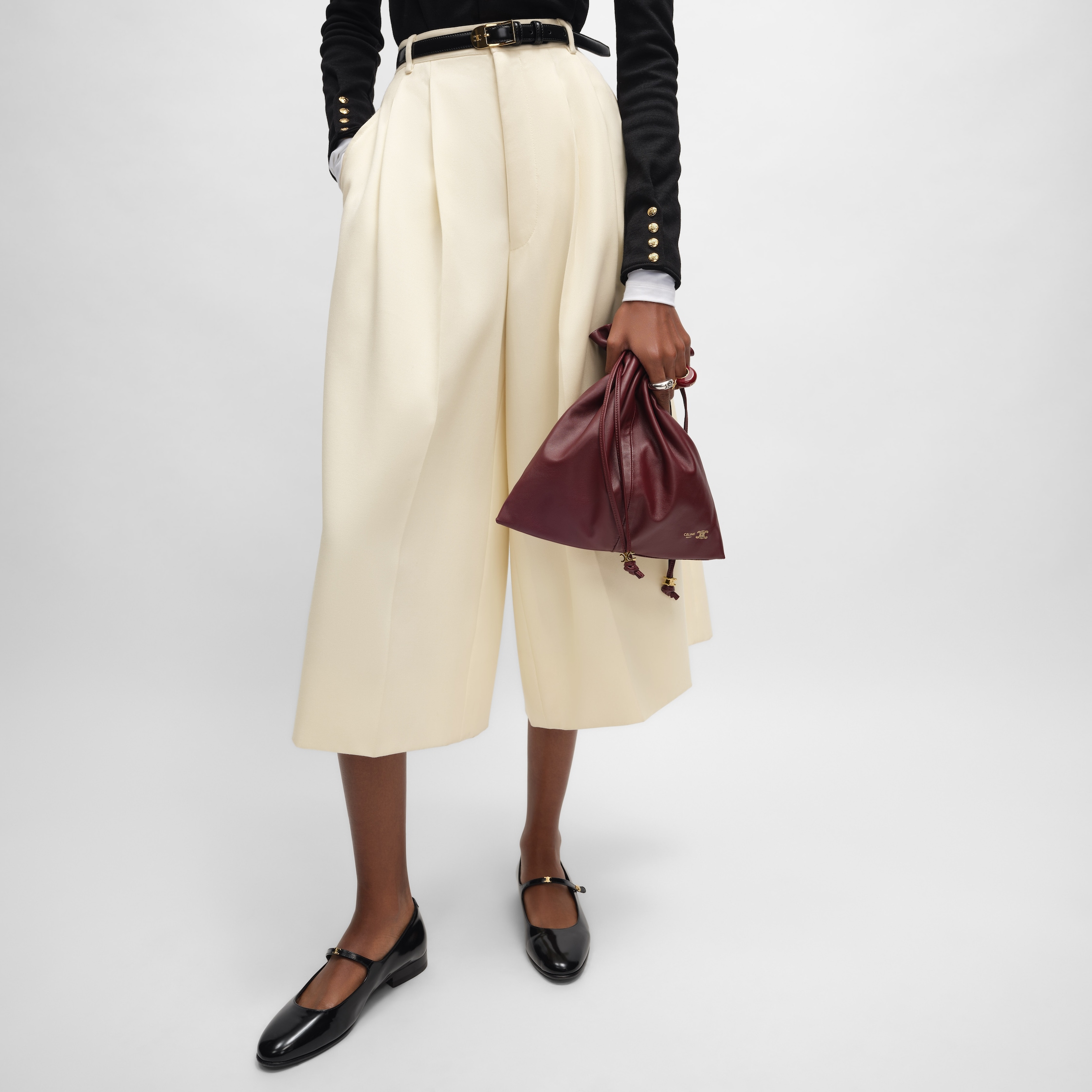 SMALL CRYSTAL POUCH IN LAMBSKIN - SYRAH | CELINE
