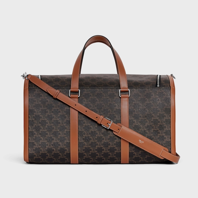 TRAVEL DOG BAG IN TRIOMPHE CANVAS AND CALFKSIN - TAN - DOG ACCESSORIES - 1 | CELINE