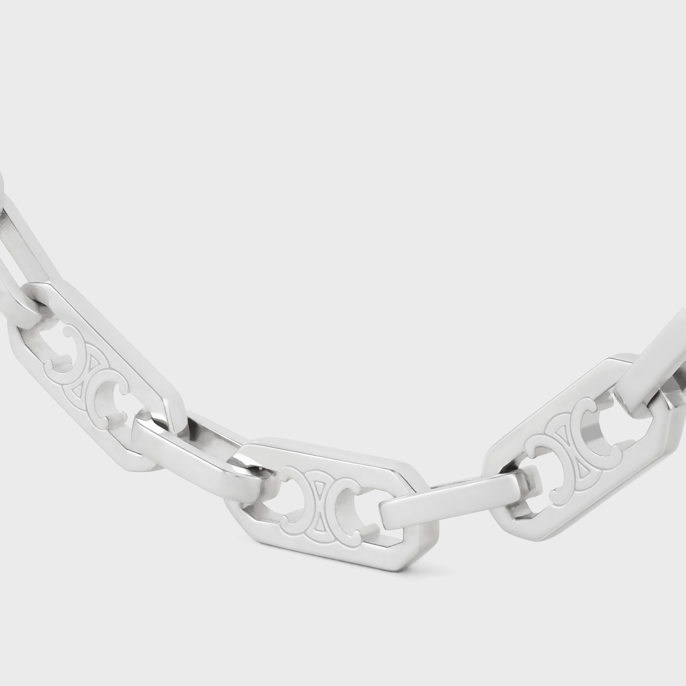 トリオンフ スモール オクタゴン ネックレス / ロジウムフィニッシュ