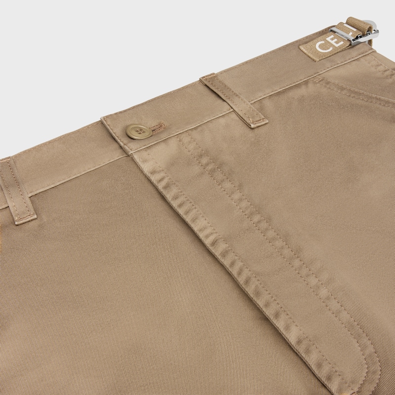 celine cargo shorts in cotton - TAUPE -  - 1 | CELINE