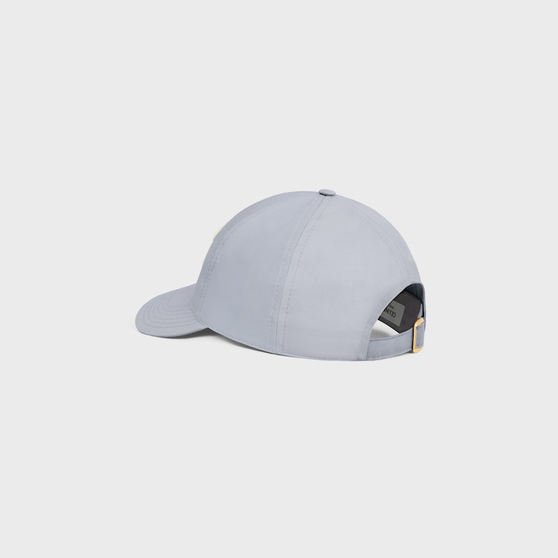 triomphe baseball cap in cotton - PEARL GREY -  - 1 | CELINE