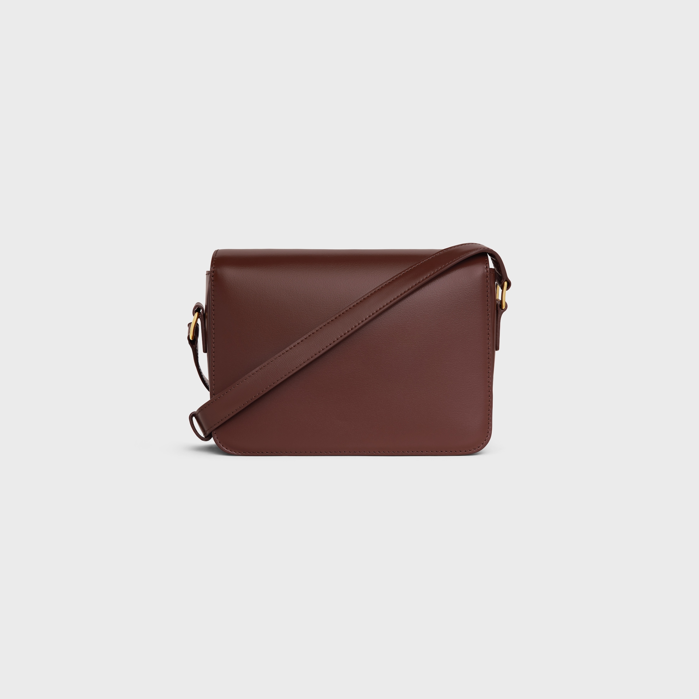 TEEN TRIOMPHE BAG IN SHINY CALFSKIN - CHESTNUT | CELINE