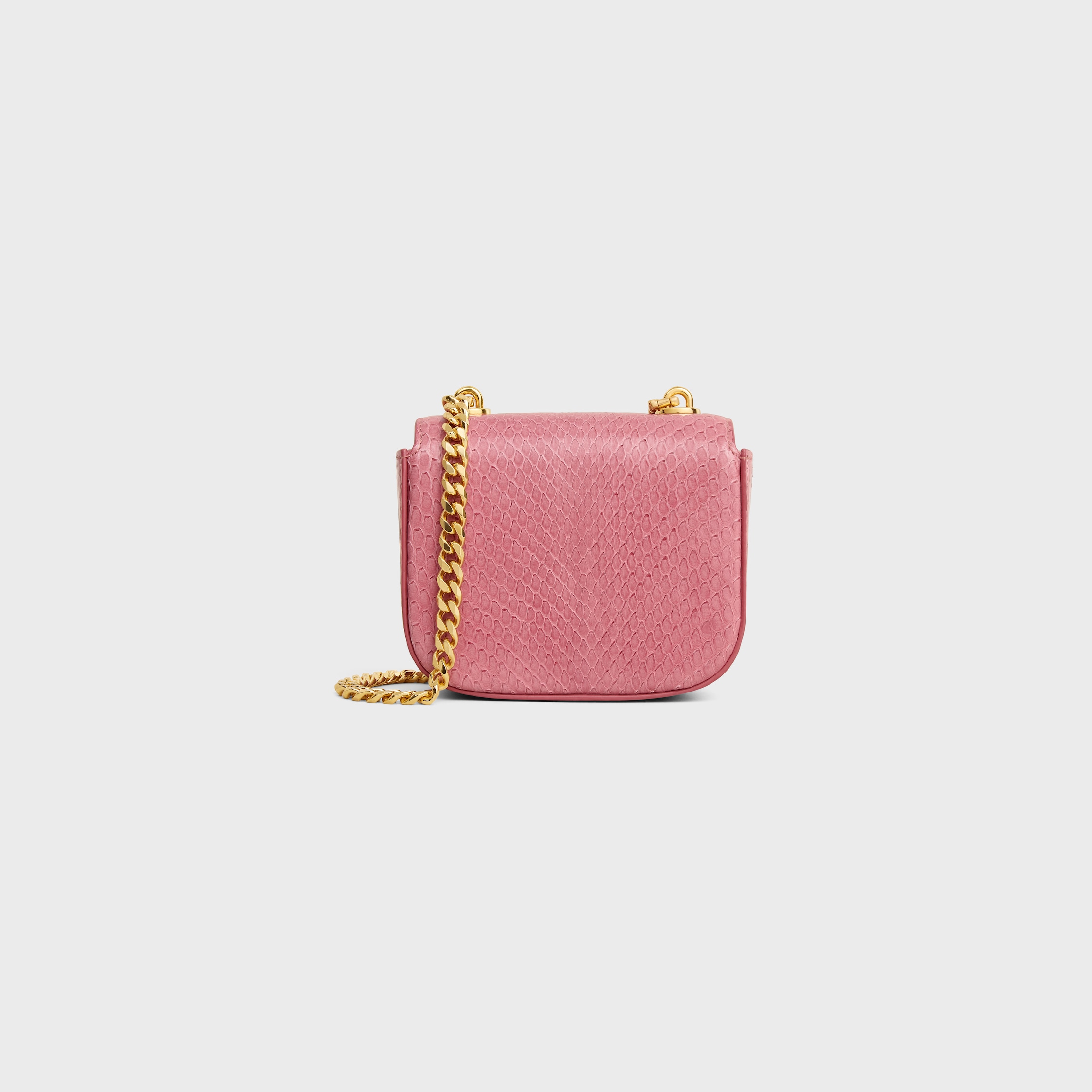 【CELINE】ミニチェーンクロード パイソン ピンク MINI CHAIN CLAUDE in PYTHON - PINK | CELINE