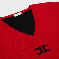 超大V领套头衫 - 红色/蓝色/黑色 -  - 2 | CELINE