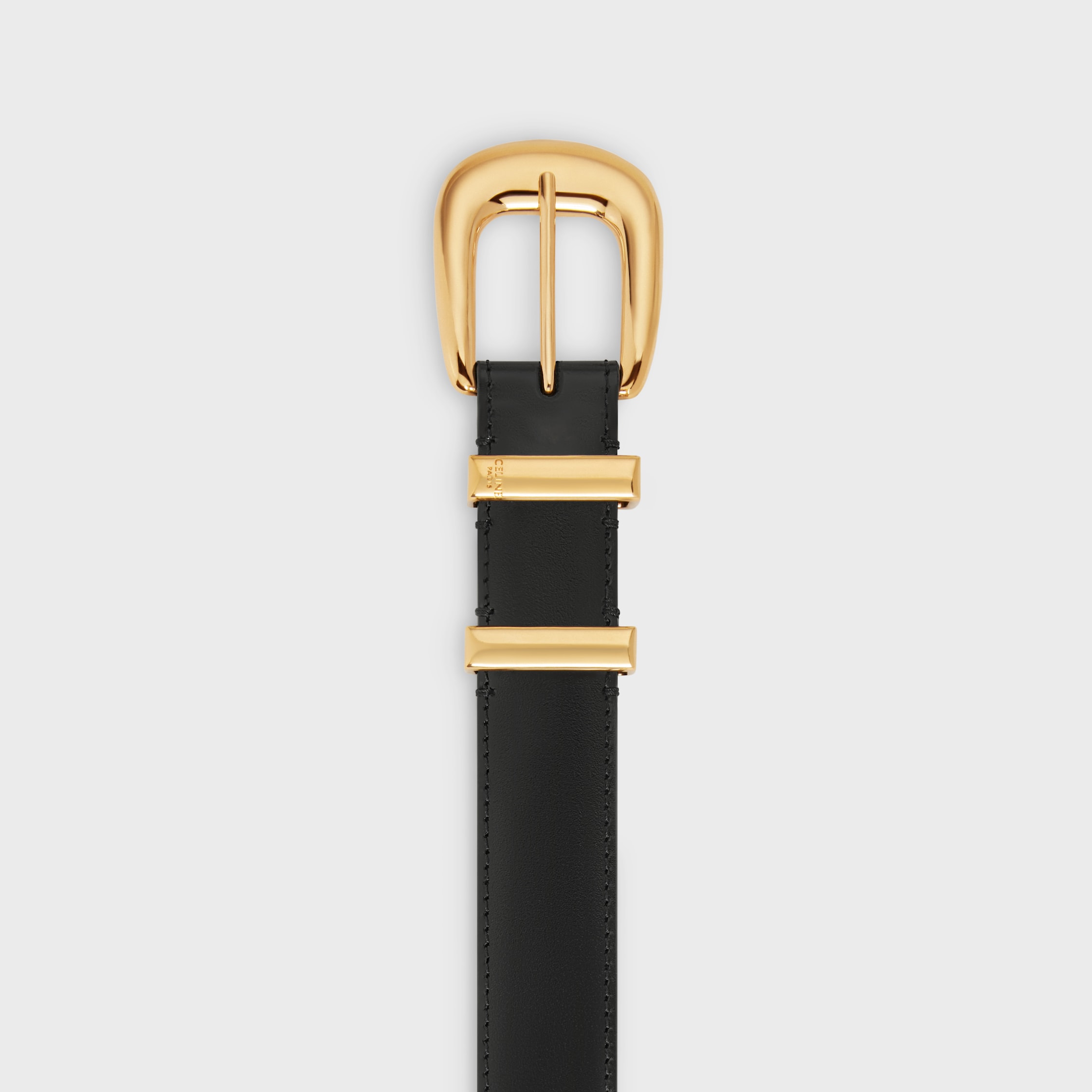 MEDIUM 25MM WESTERN BELT IN Taurillon Leather - BLACK | CELINE