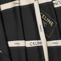 square IN silk twill - BLACK/IVORY/YELLOW -  - 2 | CELINE