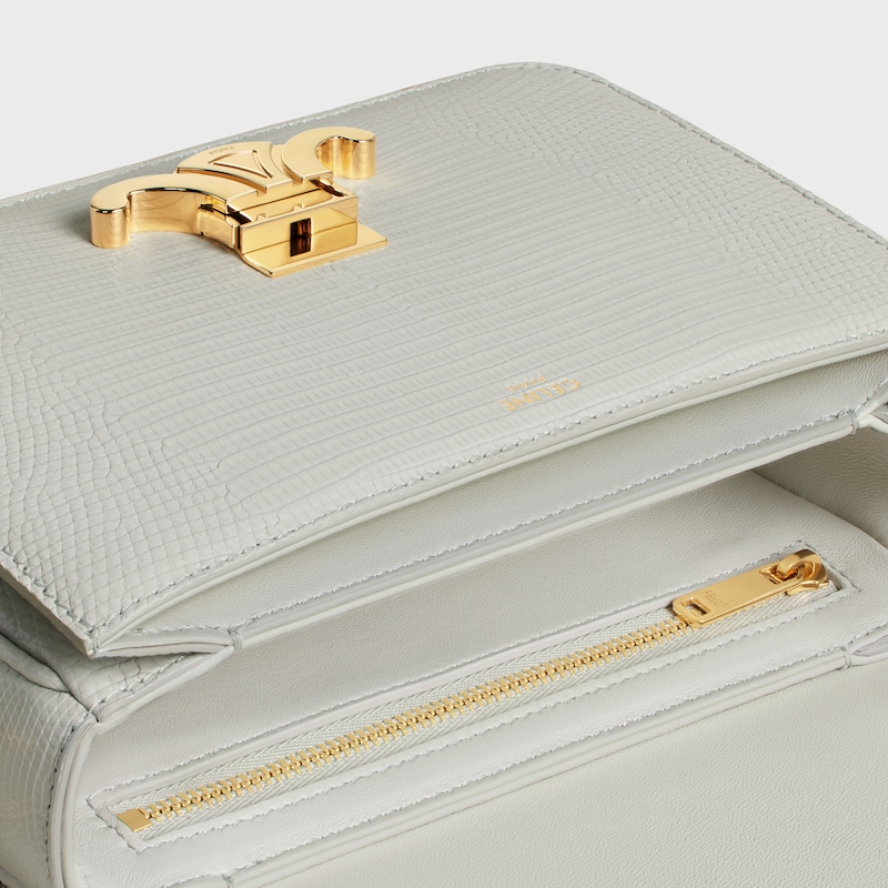 Teen Triomphe Bag in lizard - CHALK - TRIOMPHE - 1 | CELINE