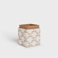 Estuche para 1 perfume de 100 ml de lona Triomphe y piel de becerro - BLANCO - ACCESORIOS DE BELLEZA - 2 | CELINE