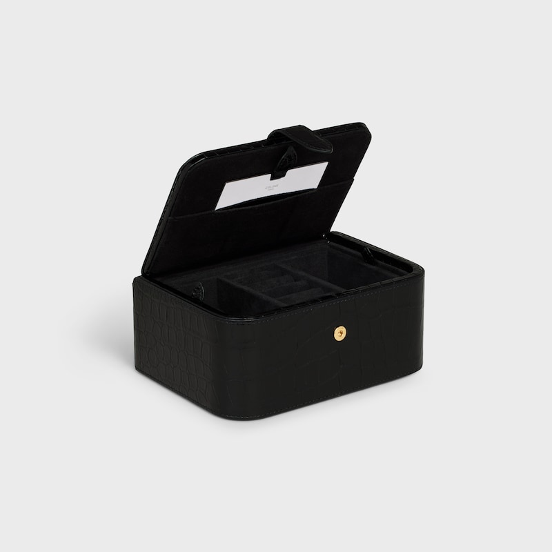 large jewels case in crocodile - BLACK - TRAVEL - 1 | CELINE