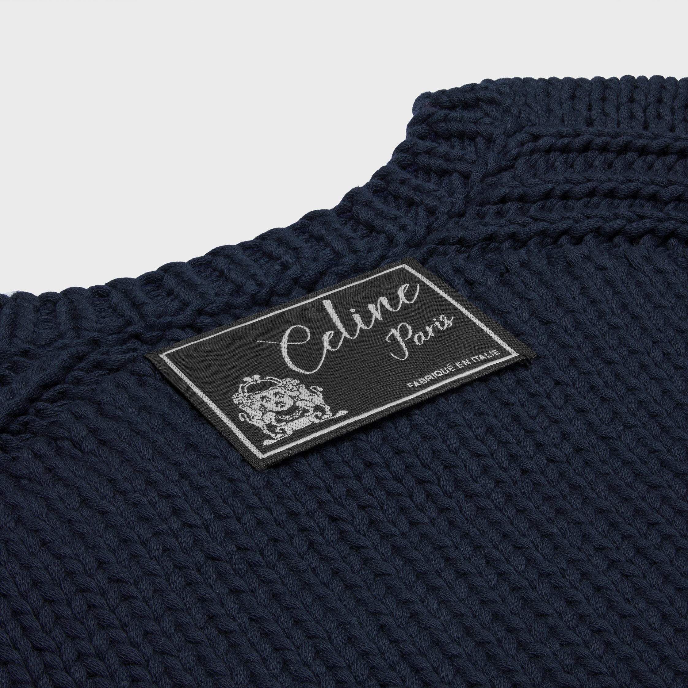 crewneck sweater IN cotton - NAVY | CELINE