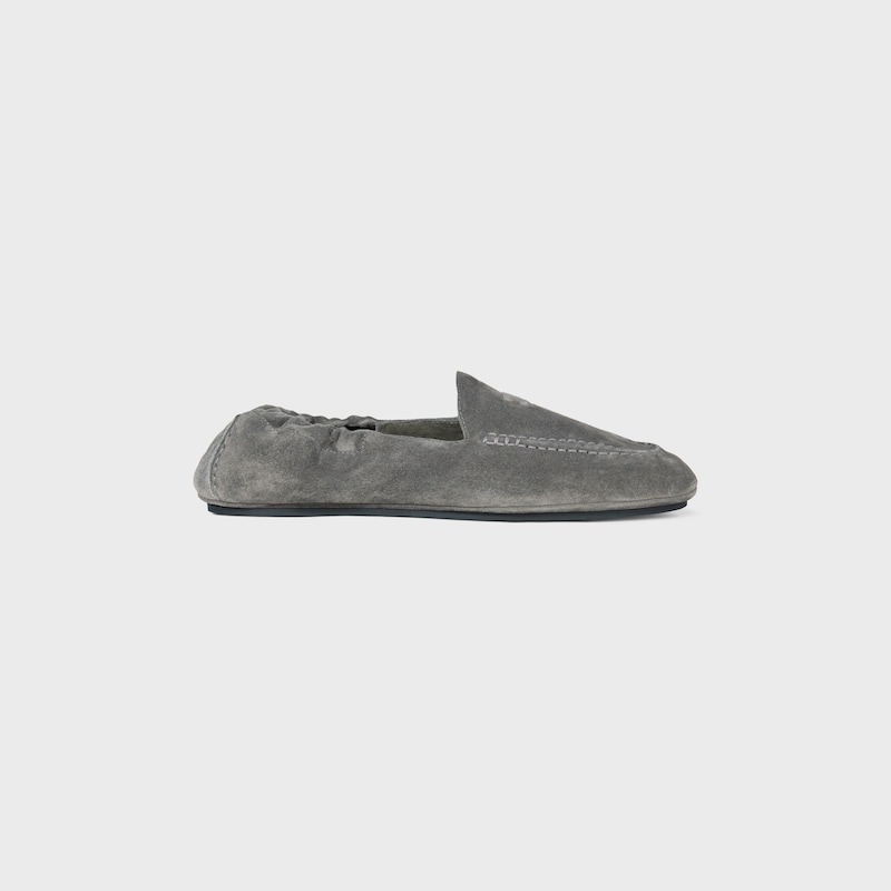 ADAM LOAFER IN SUEDE CALFSKIN - GREY -  - 1 | CELINE