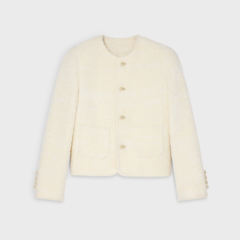 icone jacket IN silk natte - WHITE -  - 1 | CELINE
