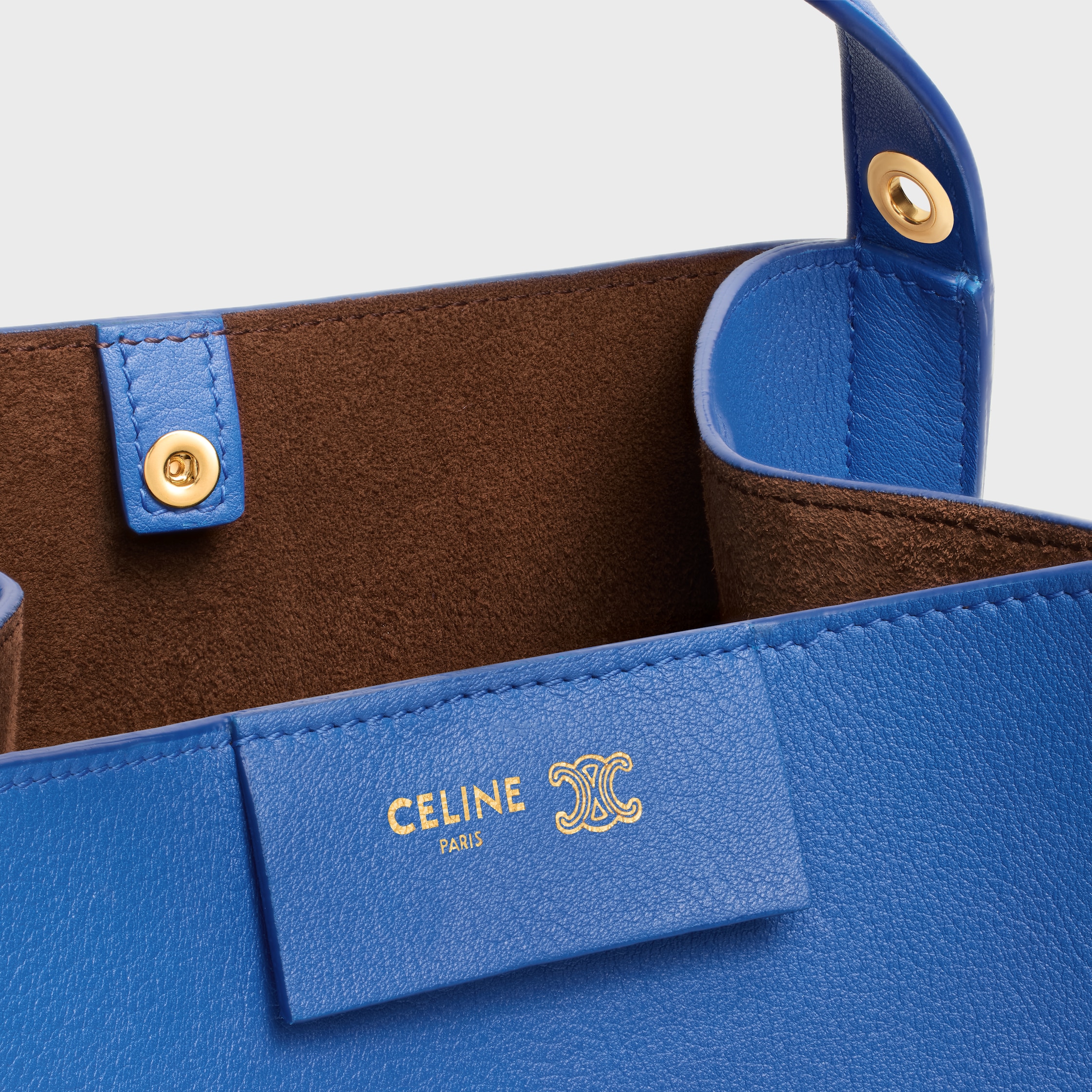 SMALL CUBE BAG IN SUPPLE CALFSKIN - OXIDE BLUE | CELINE