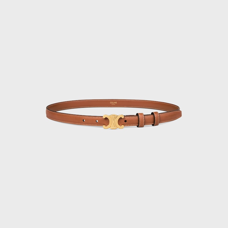 Triomphe Belt 18MM IN Natural Calfskin - TAN -  - 1 | CELINE