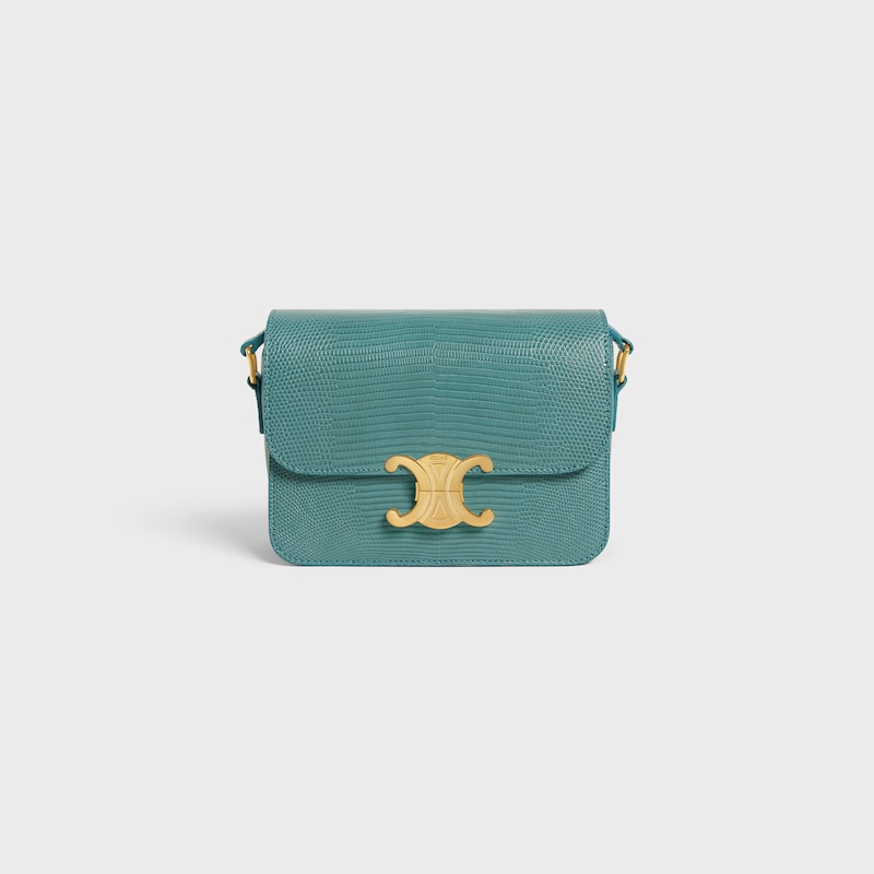 TEEN TRIOMPHE蜥蜴皮革手袋 - GREEN SMOKE - TRIOMPHE - 1 | CELINE