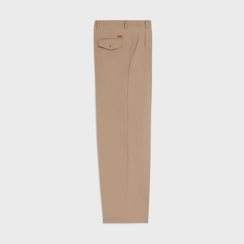 PANTALONES CHINOS DE PA&Ntilde;O DE ALGOD&Oacute;N - BEIGE CENIZA -  - 1 | CELINE