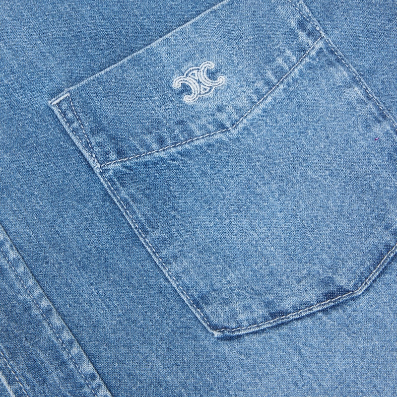 shirt IN COTTON DENIM - INDIGO WHISPER -  - 1 | CELINE
