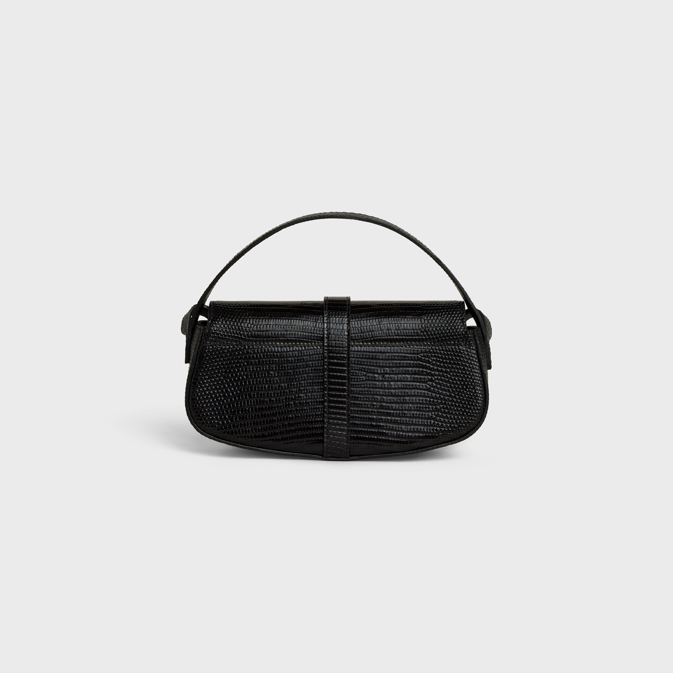 CLUTCH ON STRAP TABOU in lizard - BLACK | CELINE