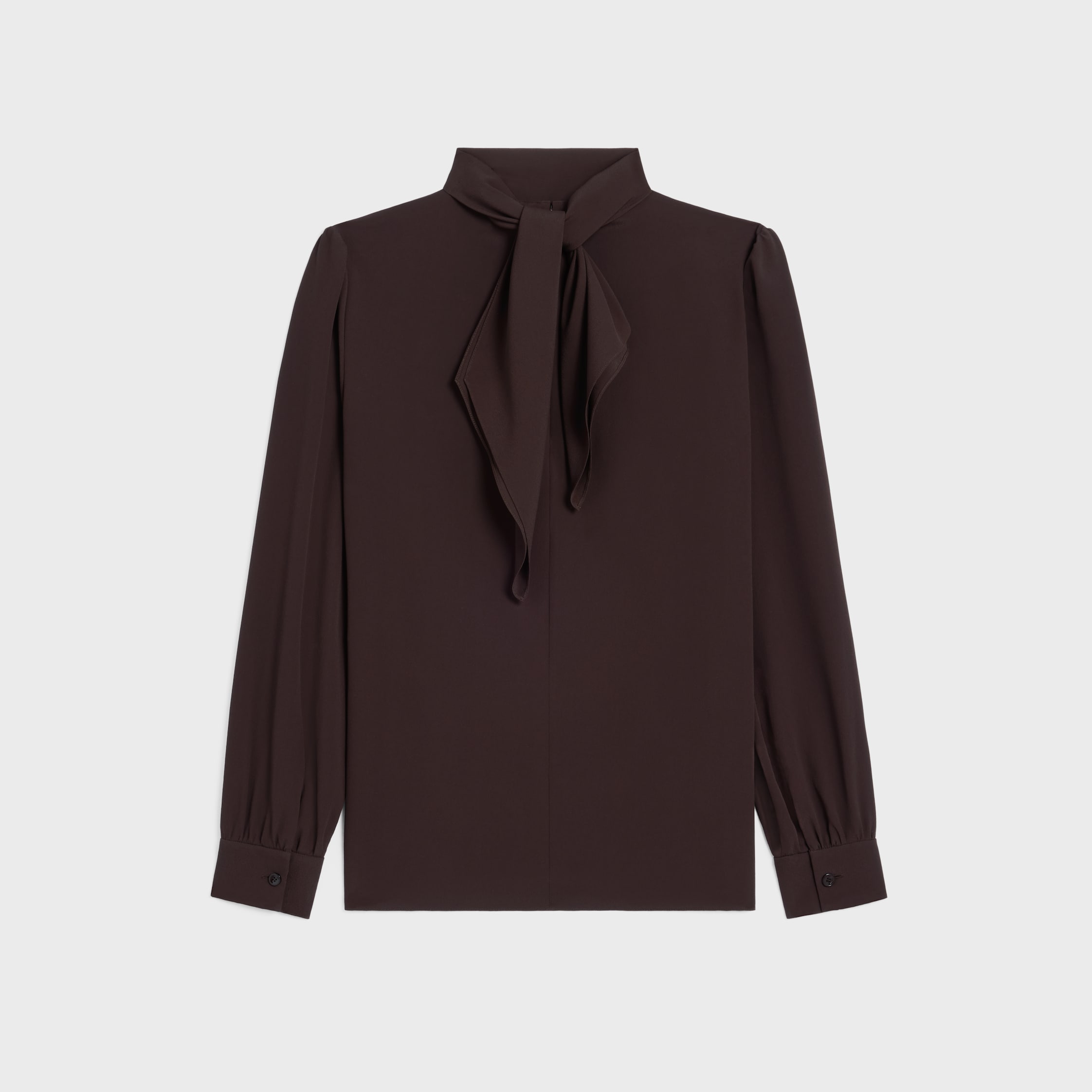 ブラウス / アセテートシルククレープ - ブラウン | CELINE