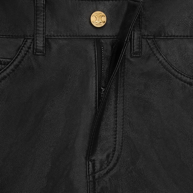 françoise jeans in soft lambskin - BLACK -  - 1 | CELINE