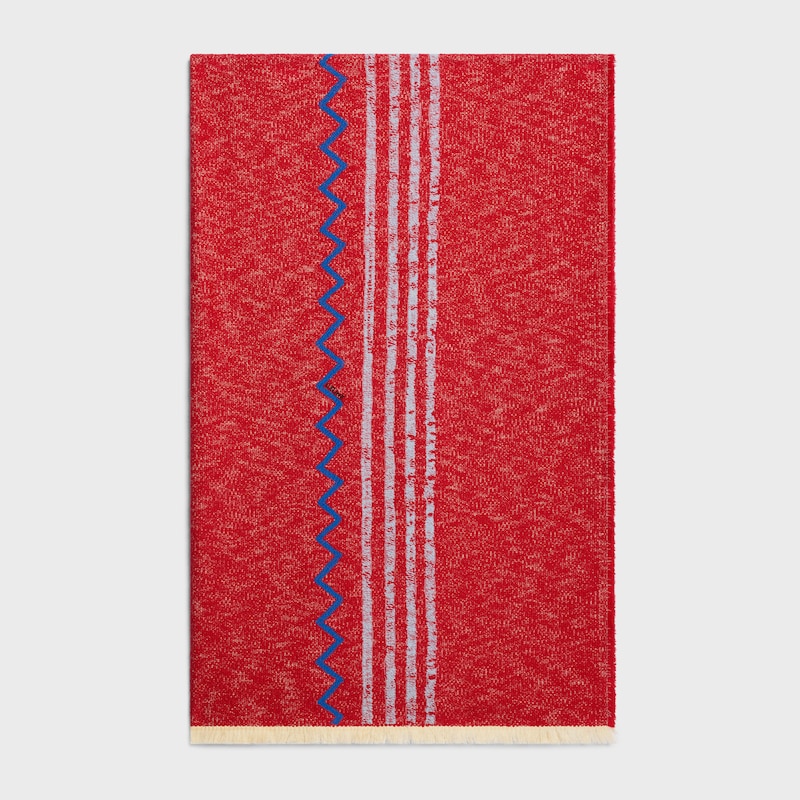 fouta in cotone con ricamo - &Eacute;CRU / ROSSO / BLU -  - 1 | CELINE