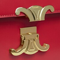 CLASSIQUE TRIOMPHE BAG in shiny calfskin - RED - TRIOMPHE - 1 | CELINE
