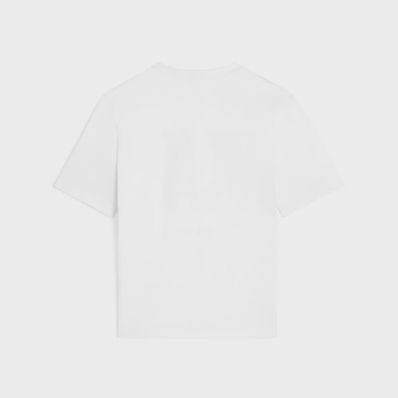 宽松T恤 - 荧光白/灰色 -  - 1 | CELINE