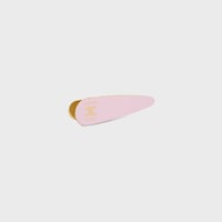 Celine Hair Clip in Brass with gold finish, Steel and Zamak - PINK / GOLD - HAIR ACCESSORIES - 2 | CELINE