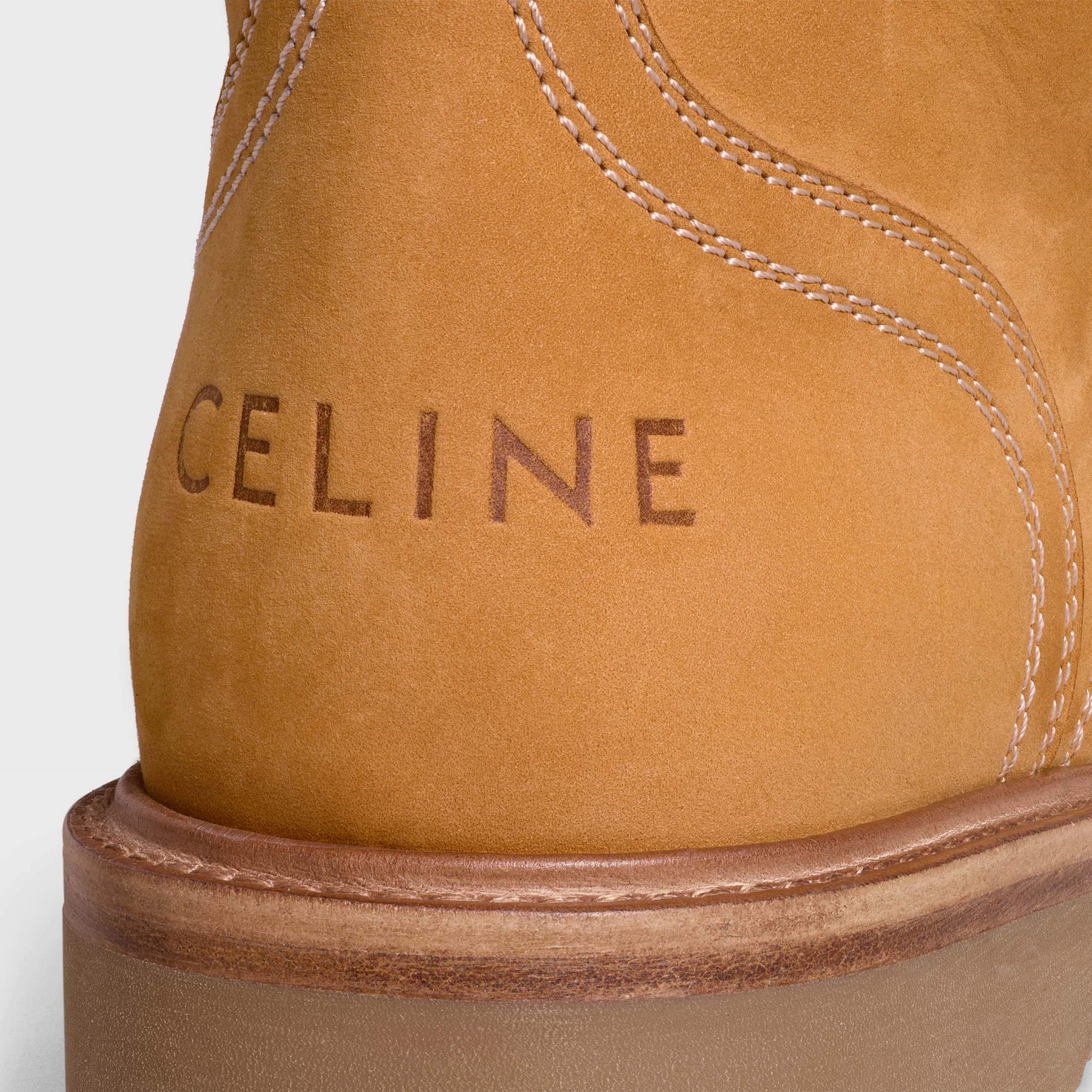CELINE  ミッドブーツ / ヌバックカーフスキン＆シアリング CELINE KURT ミッドブーツ / ヌバックカーフスキン＆シアリング