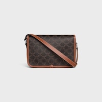 SMALL FOLCO MESSENGER IN Triomphe Canvas and calfskin - TAN - TRIOMPHE CANVAS - 2 | CELINE