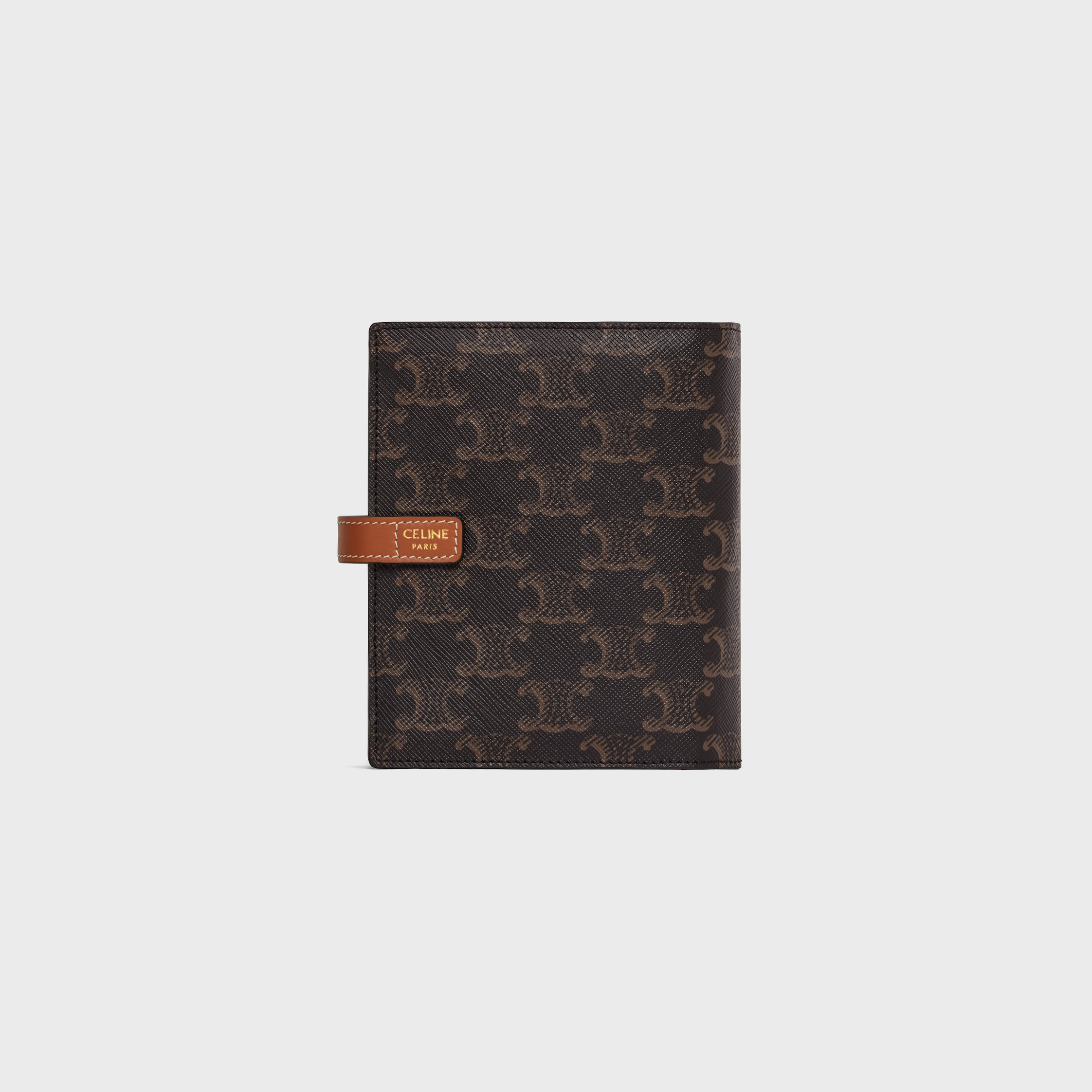 Travel kit in Triomphe Canvas and calfskin - TAN | CELINE