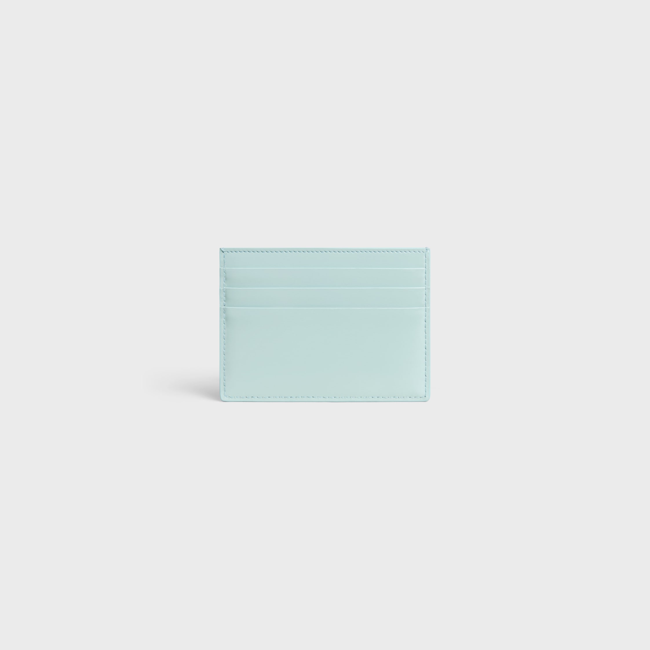 CARD HOLDER TRIOMPHE IN Shiny calfskin - POWDER BLUE | CELINE