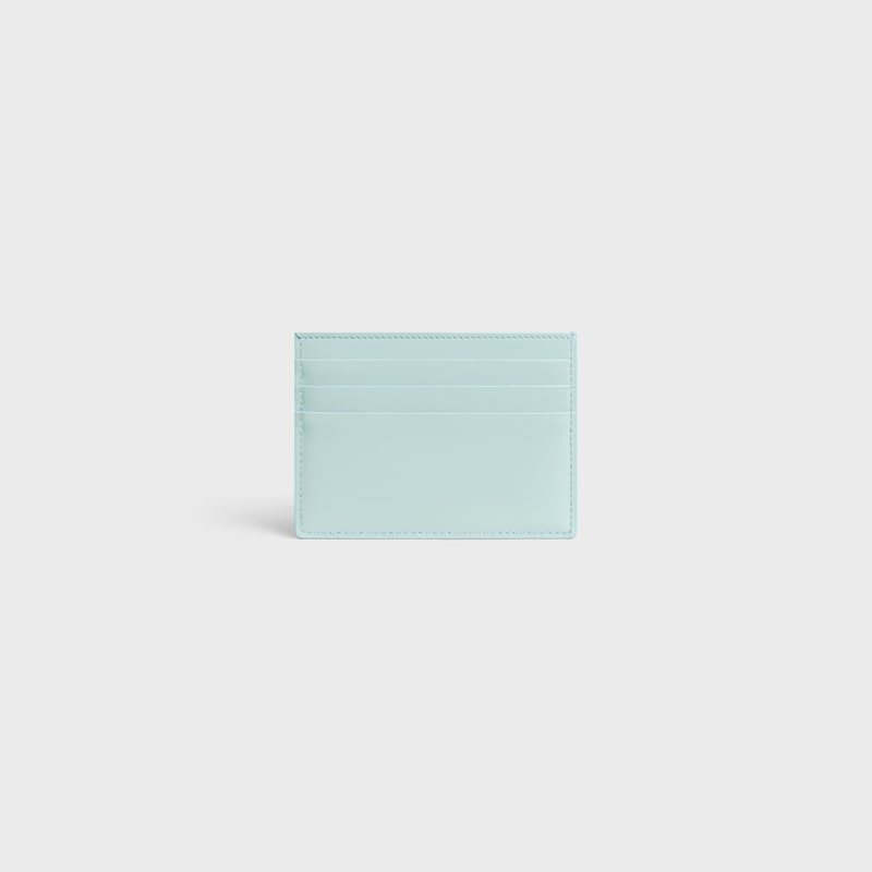 CARD HOLDER TRIOMPHE IN Shiny calfskin - POWDER BLUE - NEW - 1 | CELINE