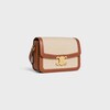 CLASSIQUE TRIOMPHE BAG IN TEXTILE AND CALFSKIN - NATURAL / TAN - THE PERFECT GIFT - 2 | CELINE