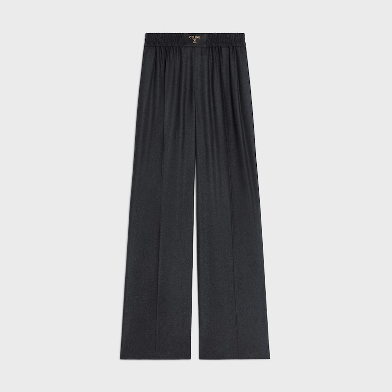 trousers IN CASHMERE FLANNEL - ANTHRACITE -  - 1 | CELINE