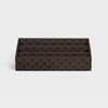 stationery organizer in triomphe canvas - BLACK / TAN - STATIONERY - 1 | CELINE