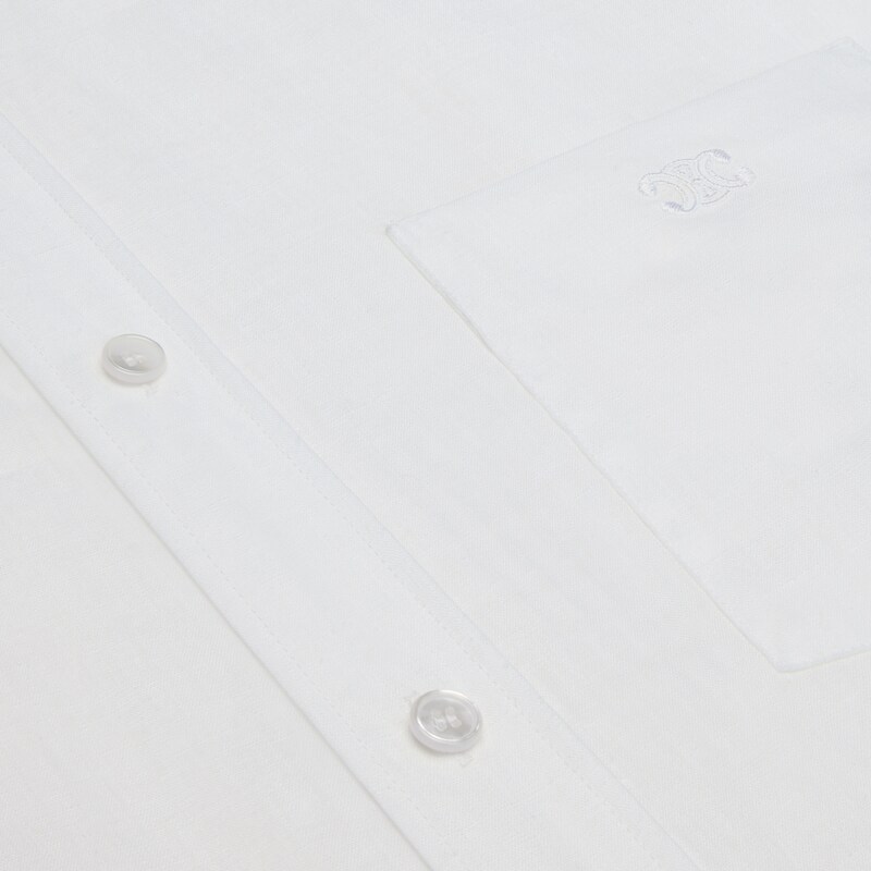 CAMISA HOLGADA DE LINO - BLANCO -  - 1 | CELINE