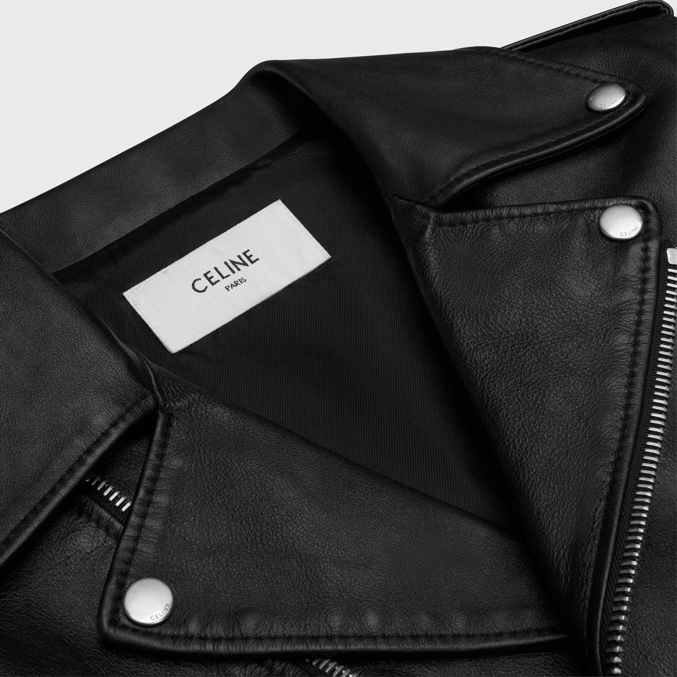美品】 CELINEブラックレザー ジッパーブーティ 靴 - 靴