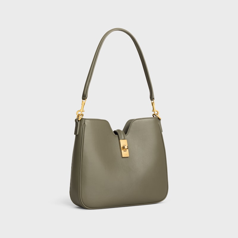 SMALL CAMILLE 16 SOFT BAG IN SMOOTH CALFSKIN - GOLDEN KHAKI - MORE LINES - 1 | CELINE