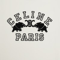 標準剪裁T恤 - 米白色 / 黑色 -  - 1 | CELINE